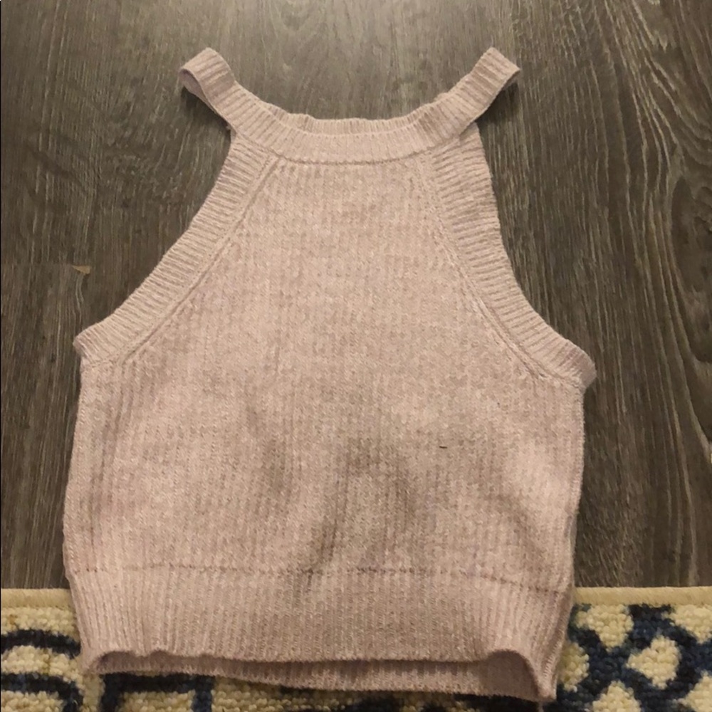 Forever 21 light pink sweater tank top